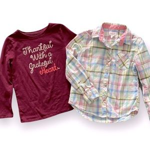 CAT & JACK Long Sleeve Shirts Thankful Fall